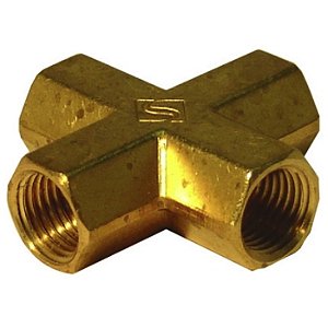 Cruzeta Fêmea NPT Latão