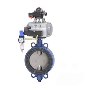 Válvula Borboleta Wafer Classe 150 com Atuador Pneumático CSR | Dupla Ação ou Retorno por Mola 1.1/2” a 36”