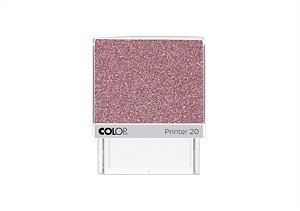 Carimbo Glitter Rosa Pastel