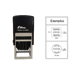 Carimbo Datador com texto 3 cm