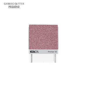 Carimbo Pequeno Glitter Rosa Pastel