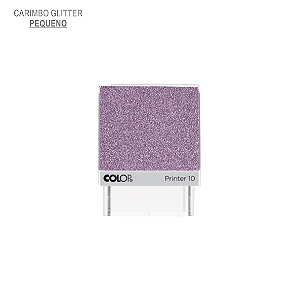Carimbo Pequeno Glitter Lilás Pastel