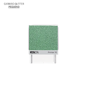 Carimbo Pequeno Glitter Verde Pastel