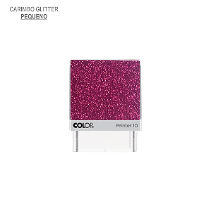 Carimbo Pequeno Glitter Rosa Escuro