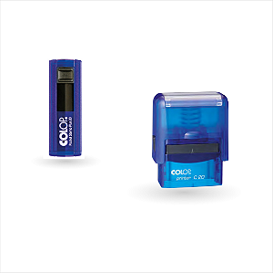 Kit Carimbo Colop Azul Indigo