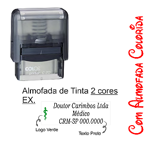 Carimbo Médico Almofada 2 cores