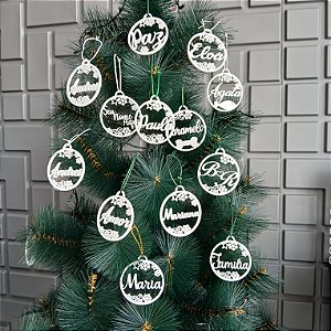 Bolinha de Natal Personalizada - Kit 14 unidades