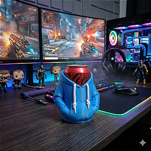 Porta Lata ou Objeto Jaqueta Azul