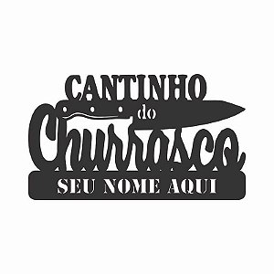 Placa Quadro Cantinho Do Churrasco Personalizada MDF 60x35cm