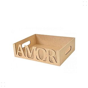 Bandeja MDF 3mm Escrita AMOR S/ Alça -  25x20x7cm
