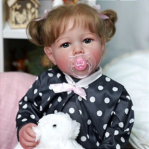 BEBÊ REBORN PRINCESINHA BABALÚ BEBEZINHA QUASE REAL COM DENTINHOS 70 CM -  Maternidade Mundo Baby Reborn