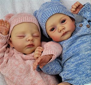 Bebê Reborn Realista Recem Nascidos Gemeos