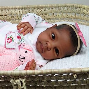 Boneca Recém- Nascido Infantil Reborn Adora Morena Silicone