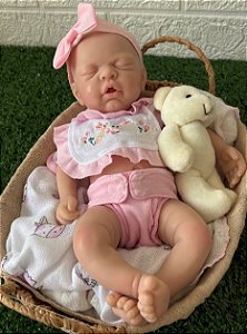 Bebê Reborn De Silicone Solido Laise