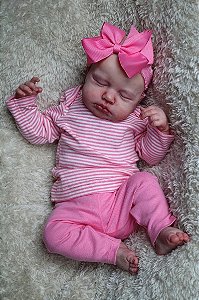 Boneca Bebe Reborn Dormindo - Dondoquinha Reborn - Bebê Reborn