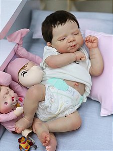 Bebê Reborn Silicone Boneca Mariana Delicada 48 cm 