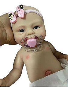 Bebe reborn Camille inteira em silicone sólido!