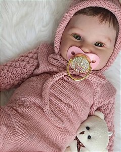 Bebê Reborn Realista Mariana Olhos Verdes