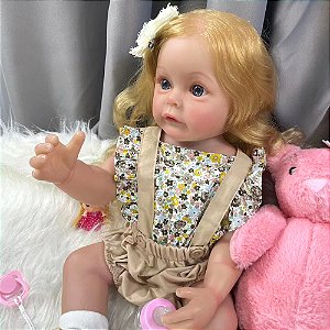 Boneca Bebê Reborn Silicone Alice 40 cm - Store Doll