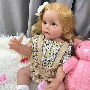 BEBÊ REBORN PRINCESINHA BABALÚ BEBEZINHA QUASE REAL COM DENTINHOS 70 CM -  Maternidade Mundo Baby Reborn