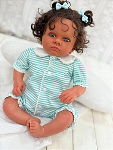Bebê Reborn Menina Morena Afro Karine