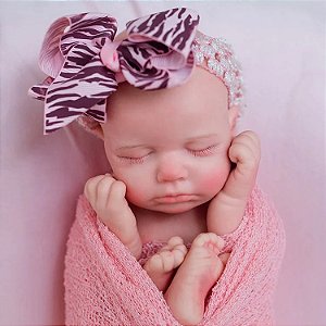Bebê Reborn de Silicone Solido Realista Lauriane