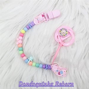 Chupeta e Preendedor de Chupeta Para Boneca Bebe Reborn