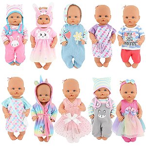 Roupa Mini Bebê Reborn Silicone Solido De Até 33 cm