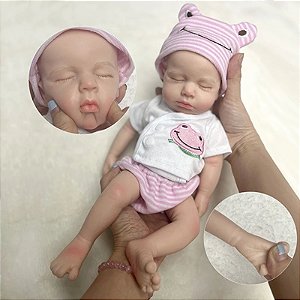 Bebê Reborn de Silicone Solido Laura ou Mateus