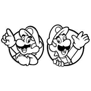 Aplique de Parede Super Mario Bros - Mario e Luigi Em Madeira