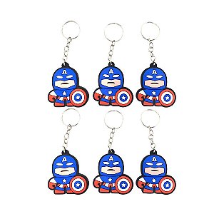 6 CHAVEIROS CAPITÃO AMERICA