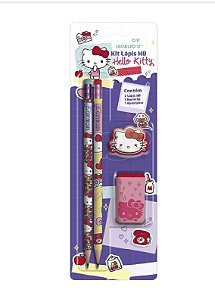 KIT ESCOLAR HELLO KITTY+ APONTADOR E BORRACHA