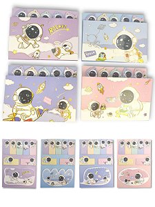 LEMBRETE AUTO COLANTE - ASTRONAUTA - 4 PEÇAS