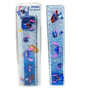 REGUA 20 CM AGUA E GLITTER : STITCH - UNIDADE / MODELOS DIVERSOS