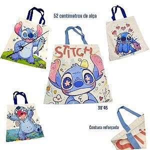 BOLSA COM ALÇA DE ALGODÃO STITCH -.MODELOS DIVERSOS
