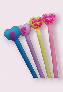 CANETA GEL CORAÇÃO BARBIE