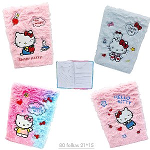 CADERNO PELUCIA HELLO KITTY - UN CORES DIVERSAS