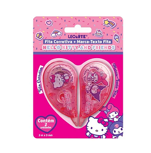 Fita Corretiva + Marca texto em fita - HELLO KITTY E AMIGOS- BLISTER C/ 2 UNID.