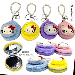 ESPELHO / CHAVEIRO PELUCIA HELLO KITTY - UNIDADE CORES DIVERSAS