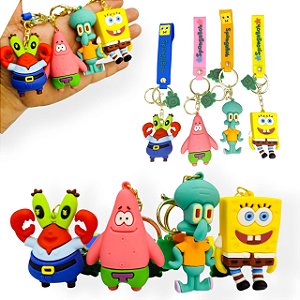 CHAVEIRO FUNKO TURMA DO BOB ESPONJA - 4 PEÇAS