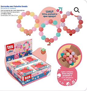 Borracha em Pulseira Beads Holic Charm – Com Pingente – UNIDADE