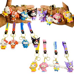 CHAVEIRO FUNKO TURMA SANRIO  - 4 PEÇAS
