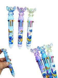 CANETA 10 CORES STITCH CRISTAL SELECIONAR QUANTIDADE