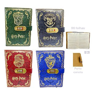 DIÁRIO CAPA CORINO COM SENHA HARRY POTTER - CORES DVERSAS