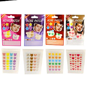 TENDENCIA TIK TOK - ADESIVO DIVERTIDO PARA ACNE ( 1 cartela) - MODELOS DIVERTIDOS