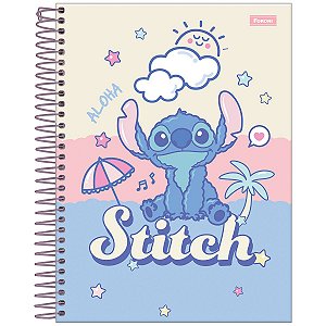 CADERNO COLEGIAL SPIRAL PAPEL DE CARTA STITCH- MODELOS DIVERSOS - UNIDADE