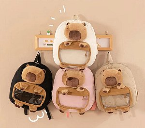 MOCHILA CAPIVARA VISOR TRANSPARENTE- UNIDADE/CORES DIVERSAS