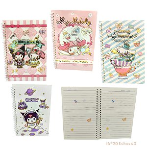 CADERNO SPIRAL SANRIO 40 FLS - UNIDADE MODELOS DIVERSOS