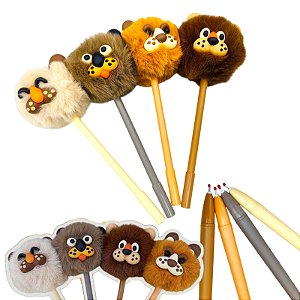 CANETA POMPOM LEÃO - UNIDADE MODELOS DIVERSOS