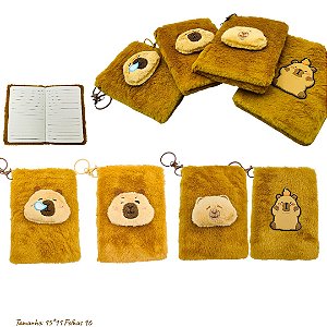 MINI CADERNO CAPIVARA PELUCIA - UN